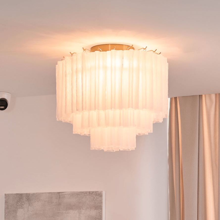 Glacia Murano Glass Ceiling Light with Gold Accents