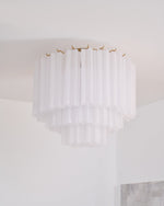 Glacia Murano Glass Ceiling Light with Gold Accents