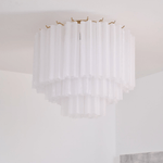Glacia Murano Glass Ceiling Light with Gold Accents