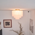 Glacia Murano Glass Ceiling Light with Gold Accents