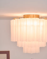 Glacia Murano Glass Ceiling Light with Gold Accents