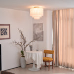 Glacia Murano Glass Ceiling Light with Gold Accents