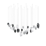 Glacier Crystal Glass LED Chandelier for Modern Interiors