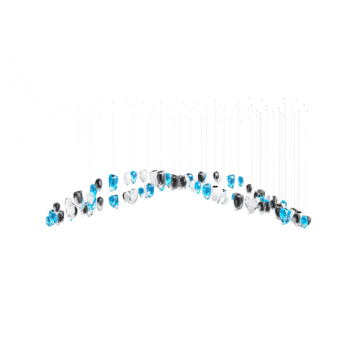 Glacier Crystal Glass LED Chandelier for Modern Interiors