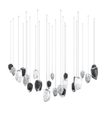 Glacier Crystal Glass LED Chandelier for Modern Interiors