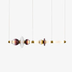 Artisan Glass Bead Linear Pendant Light for Modern Interiors