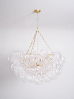 Lumière Cascade Glass Ball Chandelier – Modern Sculptural Pendant Light