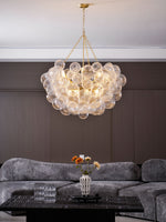 Lumière Cascade Glass Ball Chandelier – Modern Sculptural Pendant Light