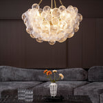 Lumière Cascade Glass Ball Chandelier – Modern Sculptural Pendant Light