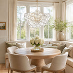 Lumière Cascade Glass Ball Chandelier – Modern Sculptural Pendant Light