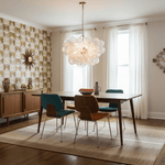 Lumière Cascade Glass Ball Chandelier – Modern Sculptural Pendant Light