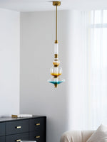 Artisan Glass Bead Linear Pendant Light for Modern Interiors