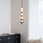 Artisan Glass Bead Linear Pendant Light for Modern Interiors