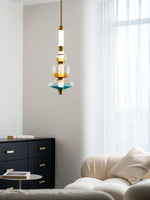 Artisan Glass Bead Linear Pendant Light for Modern Interiors
