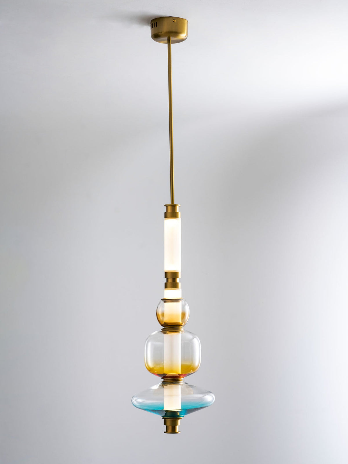 Artisan Glass Bead Linear Pendant Light for Modern Interiors