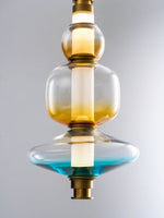 Artisan Glass Bead Linear Pendant Light for Modern Interiors
