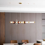 Artisan Glass Bead Linear Pendant Light for Modern Interiors