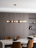 Artisan Glass Bead Linear Pendant Light for Modern Interiors