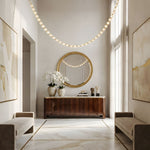Riviere Glass Chain Chandelier – Modern Linear LED Pendant Light