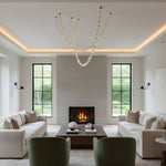 Riviere Glass Chain Chandelier – Modern Linear LED Pendant Light