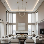 Riviere Glass Chain Chandelier – Modern Linear LED Pendant Light