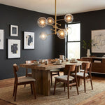 Artisan Glass Globe Mobile Chandelier in Gold, Black, or Chrome