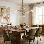 Artisan Glass Globe Mobile Chandelier in Gold, Black, or Chrome