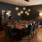 Artisan Glass Globe Mobile Chandelier in Gold, Black, or Chrome