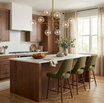 Artisan Glass Globe Mobile Chandelier in Gold, Black, or Chrome