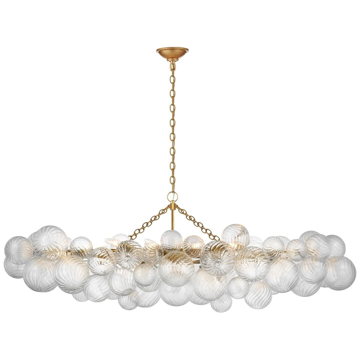 Lumière Cascade Glass Ball Chandelier – Modern Sculptural Pendant Light