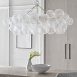 Lumière Cascade Glass Ball Chandelier – Modern Sculptural Pendant Light