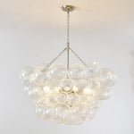 Lumière Cascade Glass Ball Chandelier – Modern Sculptural Pendant Light