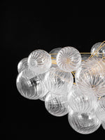 Lumière Cascade Glass Ball Chandelier – Modern Sculptural Pendant Light
