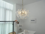 Lumière Cascade Glass Ball Chandelier – Modern Sculptural Pendant Light