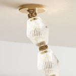 Riviere Glass Chain Chandelier – Modern Linear LED Pendant Light
