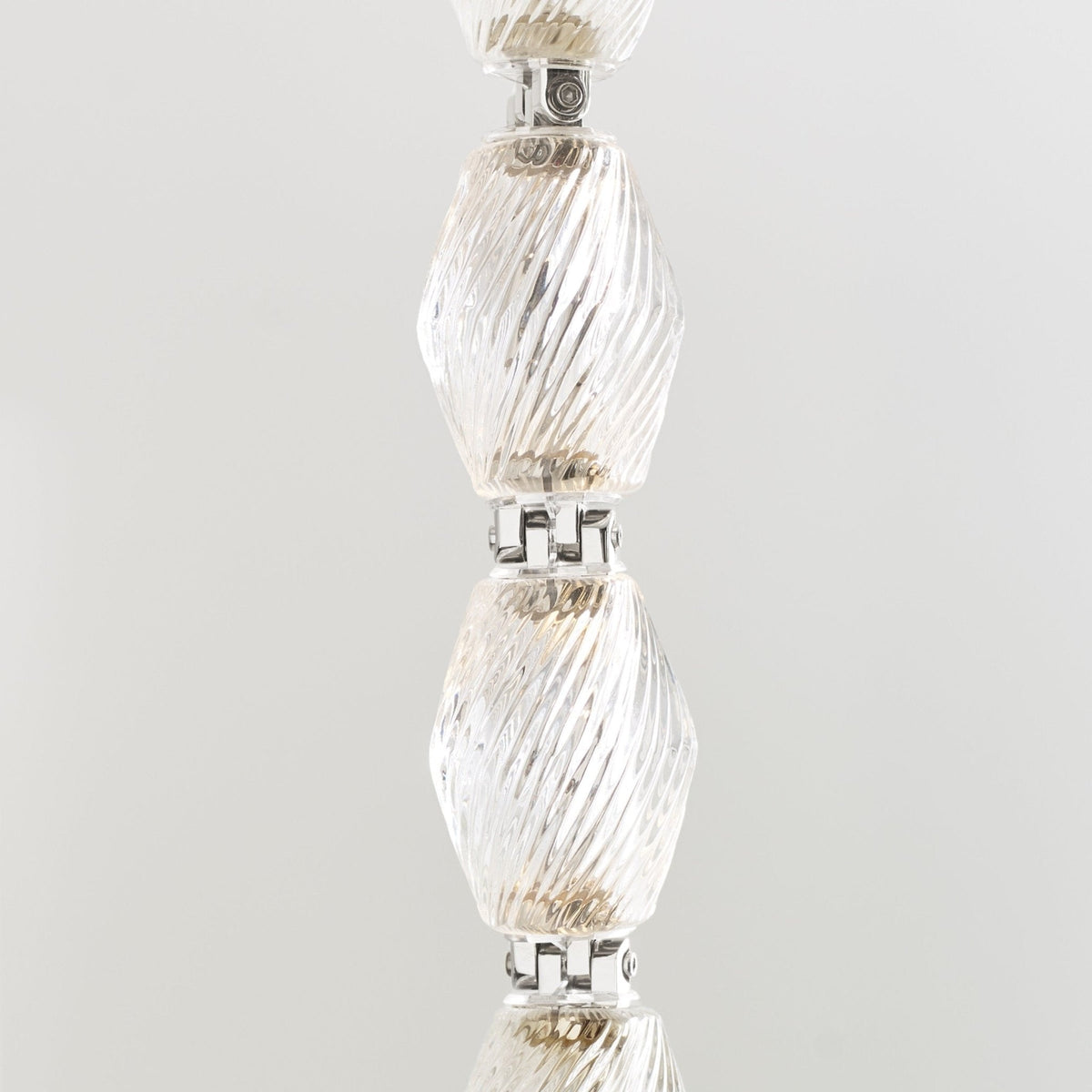Riviere Glass Chain Chandelier – Modern Linear LED Pendant Light
