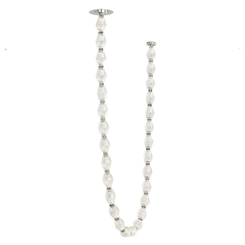 Riviere Glass Chain Chandelier – Modern Linear LED Pendant Light