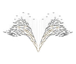 Glass Feathers Flying Chandelier — Modern LED Statement Pendant for Dining & Living Rooms