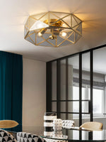 Glass Polyhedron Ceiling Light