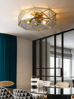 Glass Polyhedron Ceiling Light