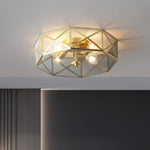 Glass Polyhedron Ceiling Light