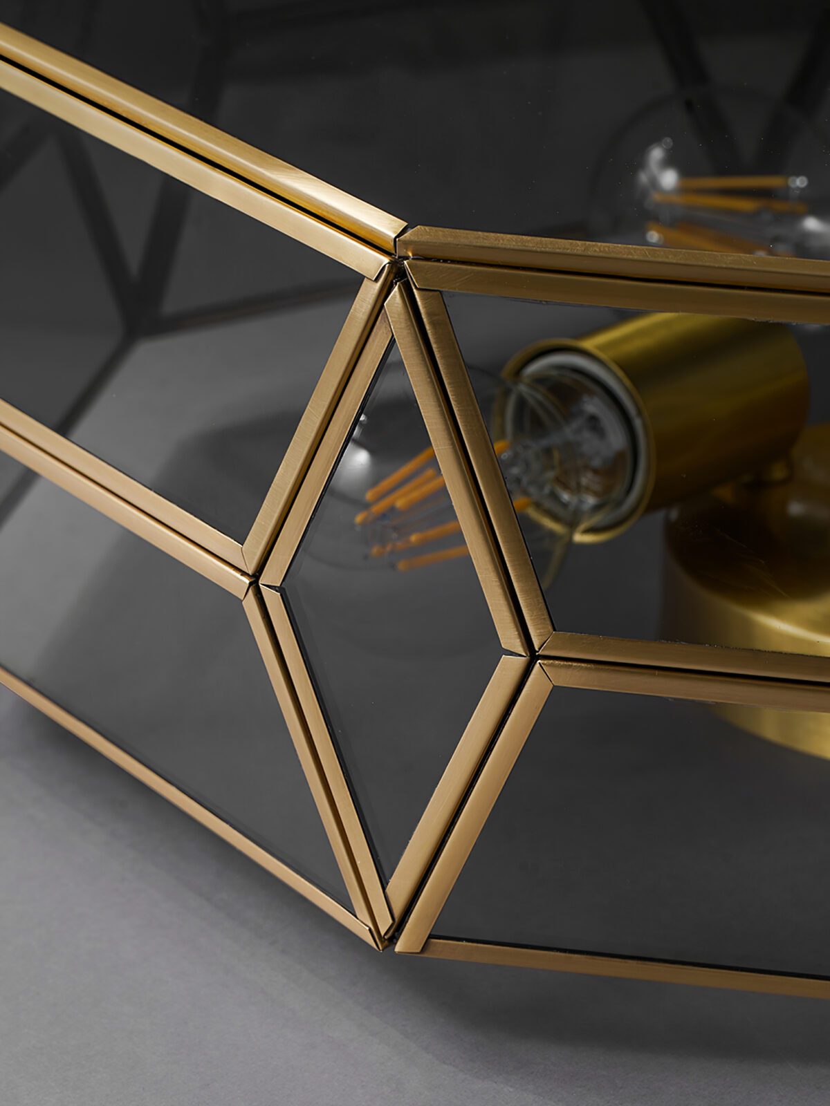 Glass Polyhedron Ceiling Light