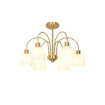 Glass Pumpkin Gold Chandelier