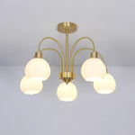 Glass Pumpkin Gold Chandelier