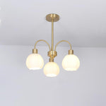 Glass Pumpkin Gold Chandelier
