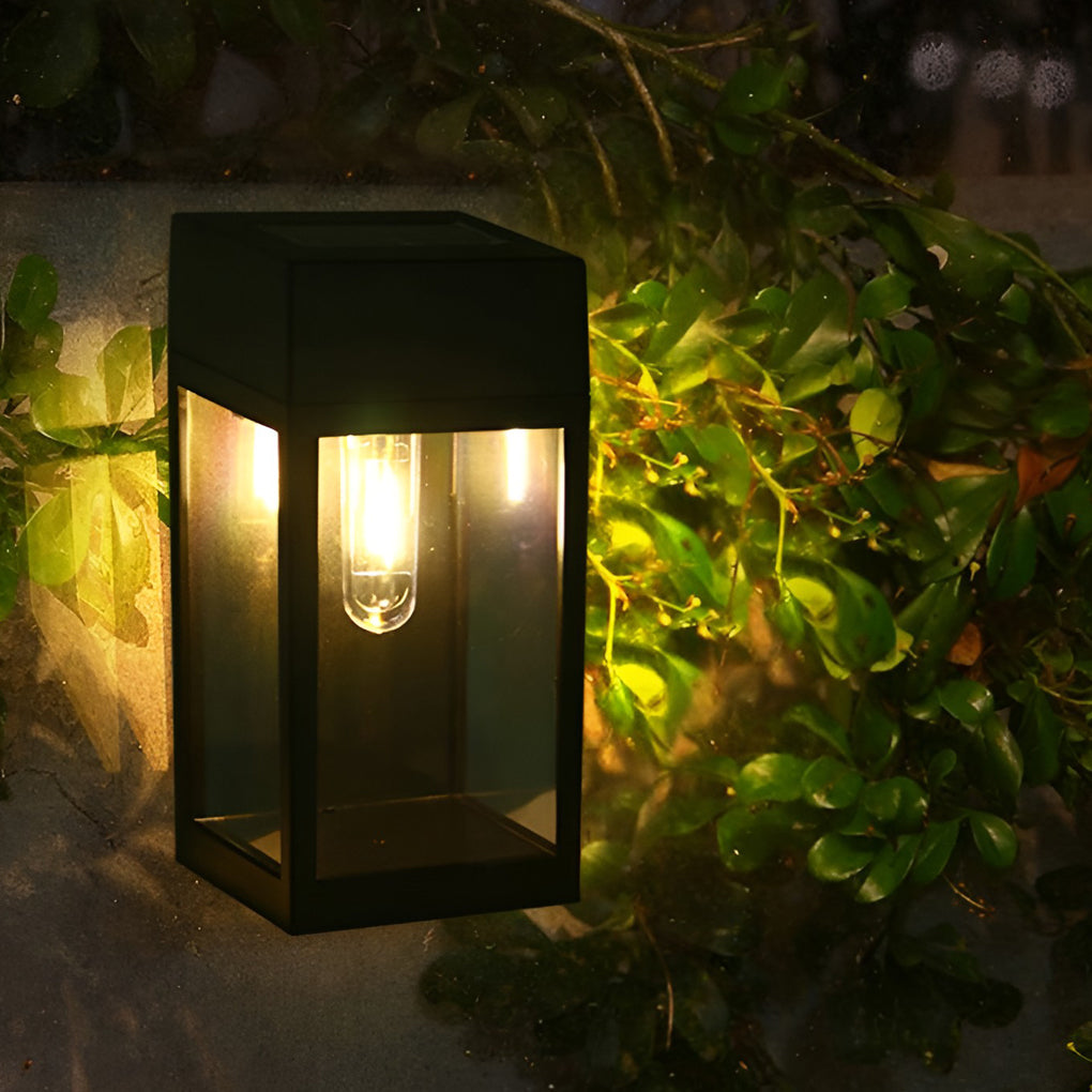 Rectangular Glass Led Solar Wall Lamp
