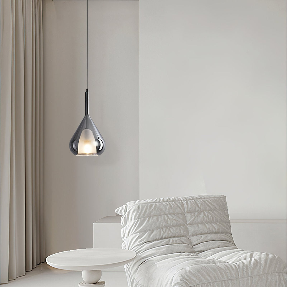 Glass Teardrop Pendant Light
