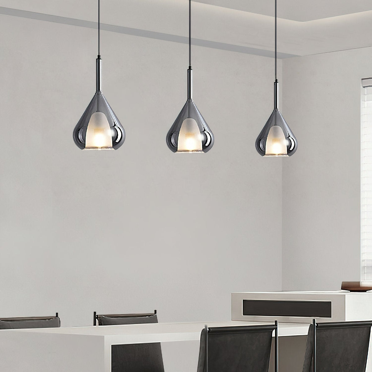Glass Teardrop Pendant Light