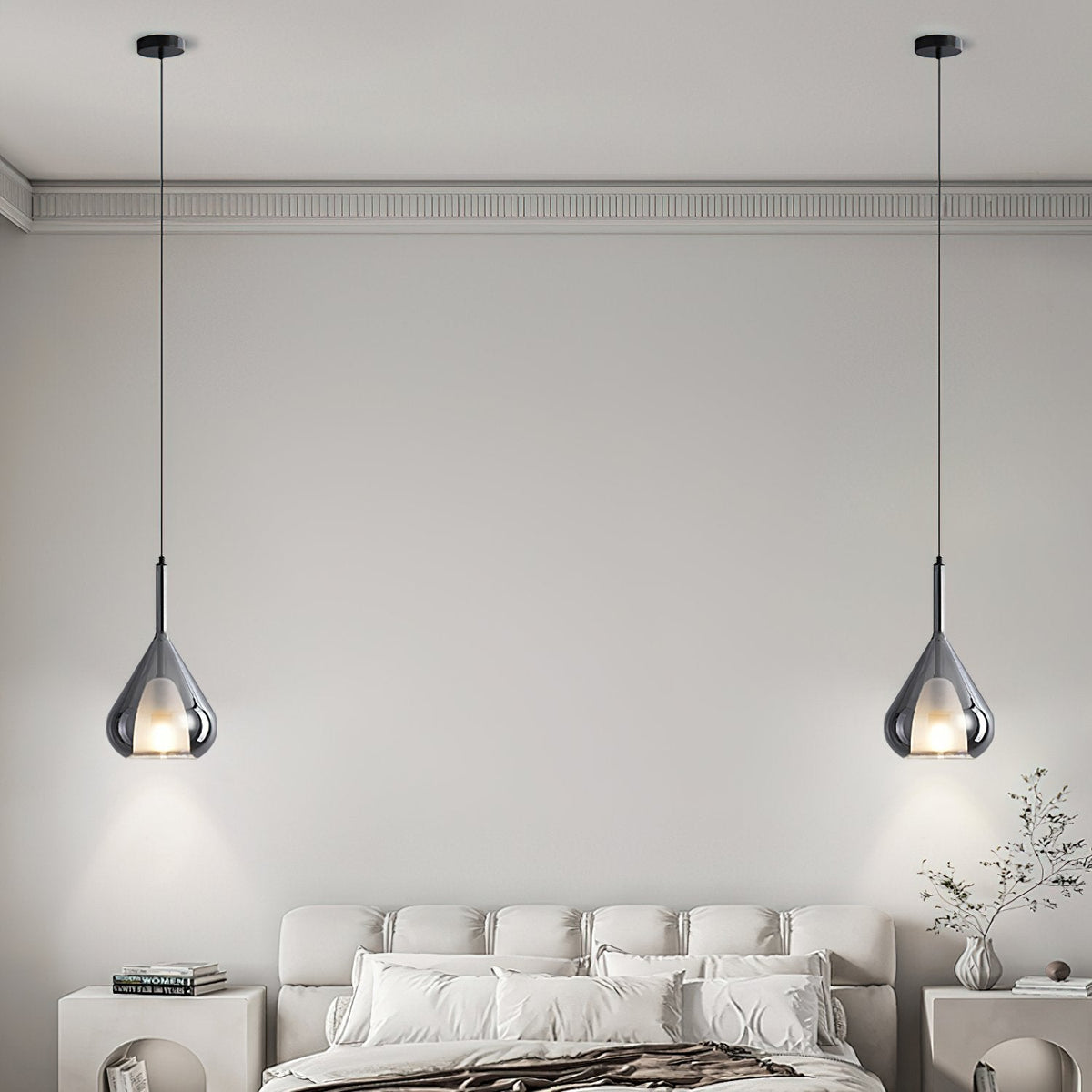 Glass Teardrop Pendant Light