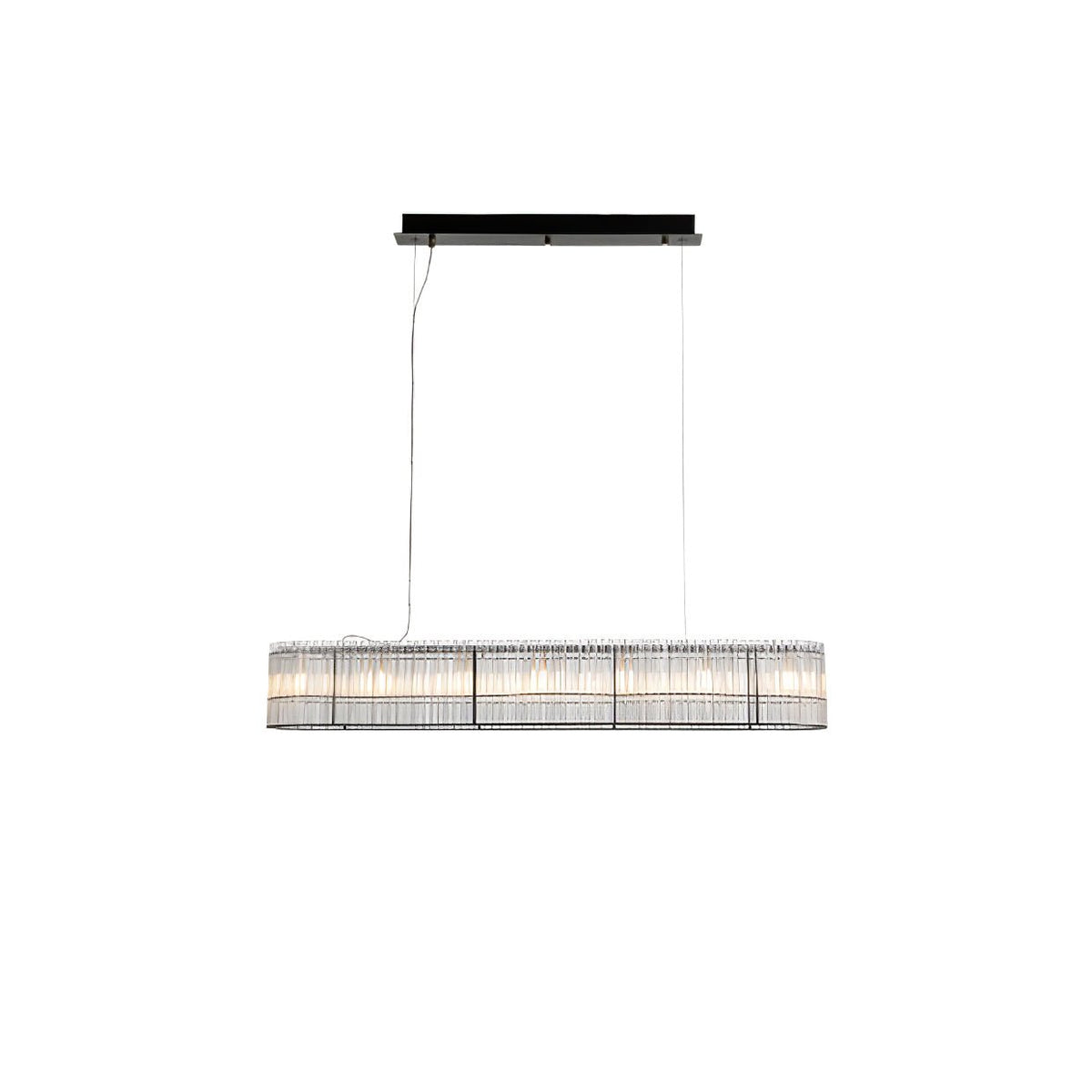 Modern Glass Tube Ring Chandelier for Dining Room and Living Room